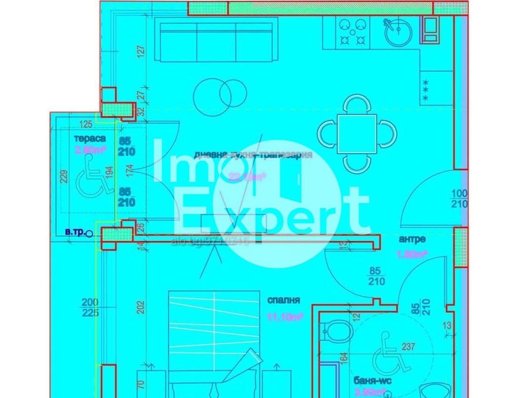 Двустаен южен апартамент в ЛАЗУР РЕЗИДЕНС акт15 кв.Мадика !!! - 0