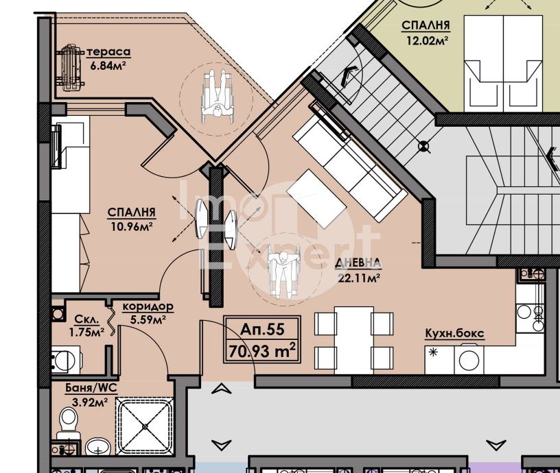 Двустаен западен апартамент АТЛАС 1 кв.Азимут!!! - 0