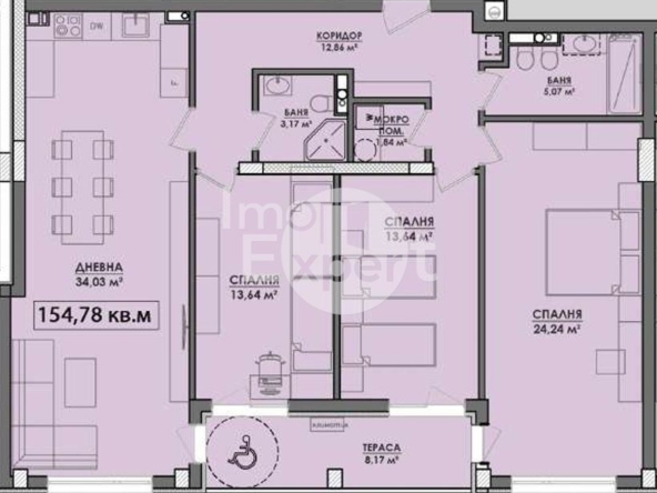 Многостаен южен апартамент във кв.Азимут сграда след акт14 - 0