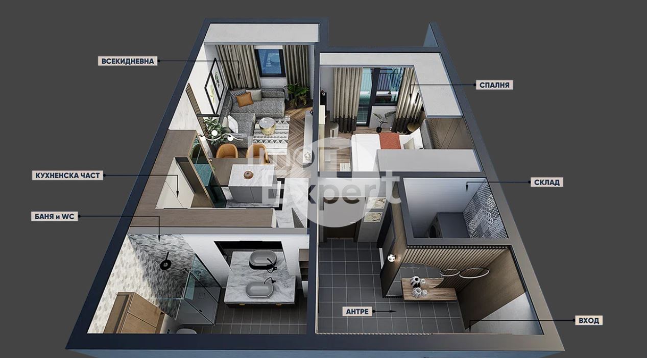 Двустаен апартамент в НОВА сграда!!! - 0