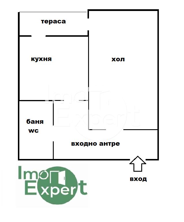 Гарсониера в саниран блок до Училище и детска градина!!! - 0