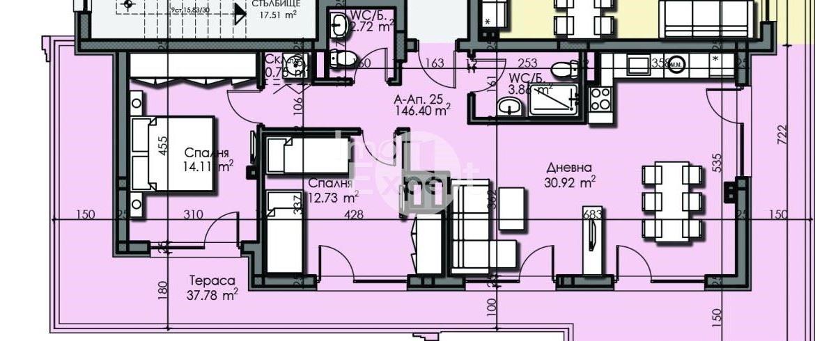 Тристаен панорамен апартамент с изглед към Атанасовско езеро - 0