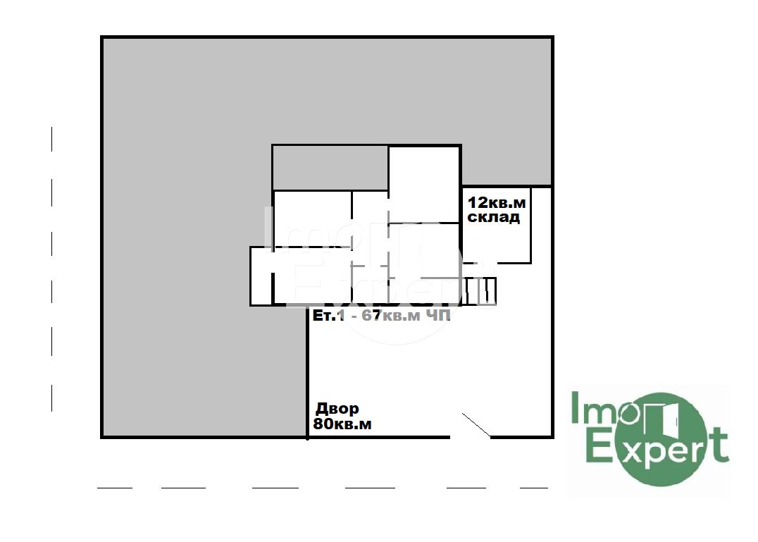 Етаж от масивна Двуетажна къща с двор!!! - 0
