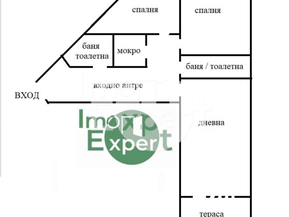 Тристаен апартамент с акт16 жк.Меден рудник зона В - 0