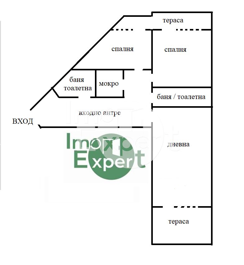 Тристаен апартамент с акт16 жк.Меден рудник зона В - 0
