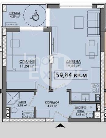 Двустаен апартамент на среден етаж пред акт 15!!! - 0