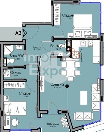 БЕЗ комисиона Директно от инвеститора Тристаен апартамент кв. Хоризонт до новия Кампус - 0