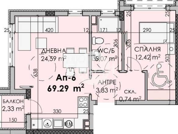 БЕЗ комисиона Директно от инвеститора двустаен апартамент Скарабей Мадика - 0