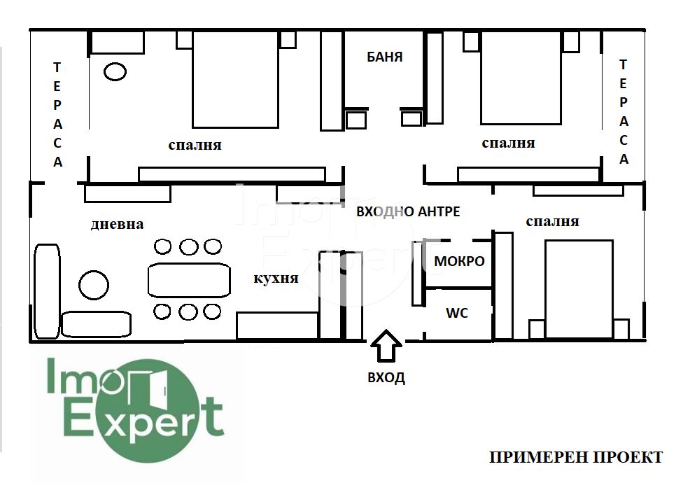 Четири отделни стаи в САНИРАН блок!!! - 0