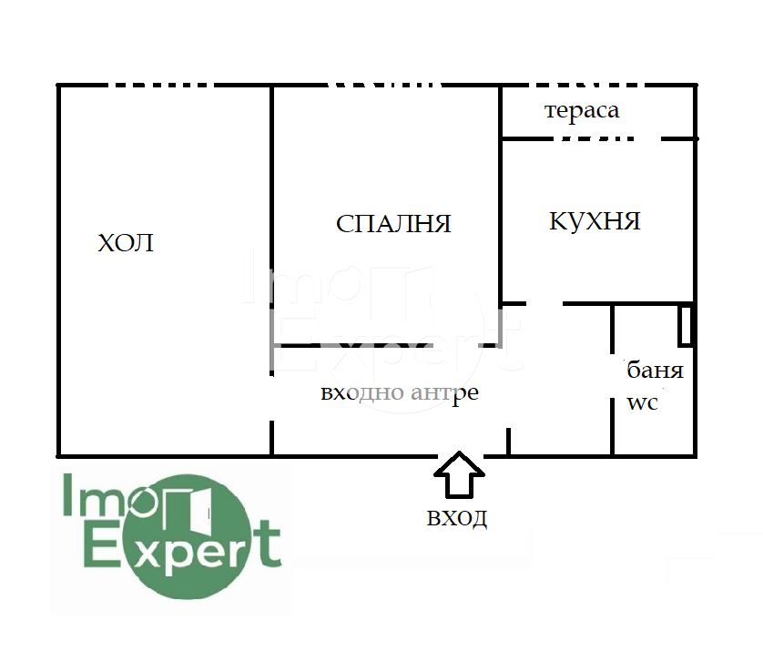 Три отделни стаи на среден етаж в САНИРАН блок! - 0